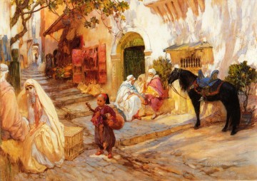 A Street in Algeria Arabic Frederick Arthur Bridgman Oil Paintings